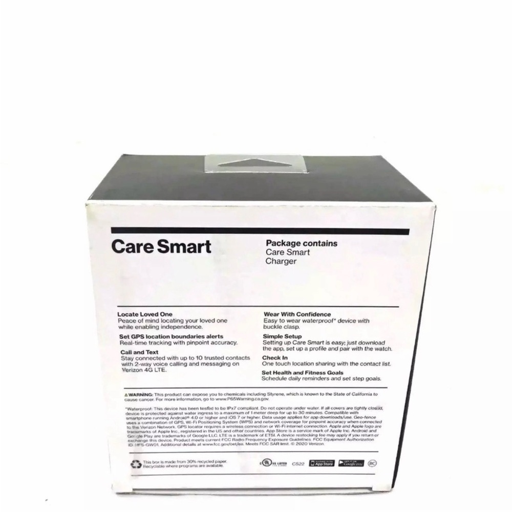Verizon Care Smart Black Wearable Watch - Picture 3 of 3